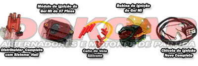 Igni�ao Fusca Kit Completo + Cabo de Vela de Silicone 8mm ,Fusca,Kombi